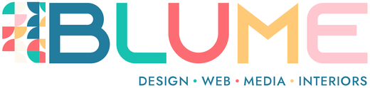 Blume Designs logo: Design, Web, Media, Interiors