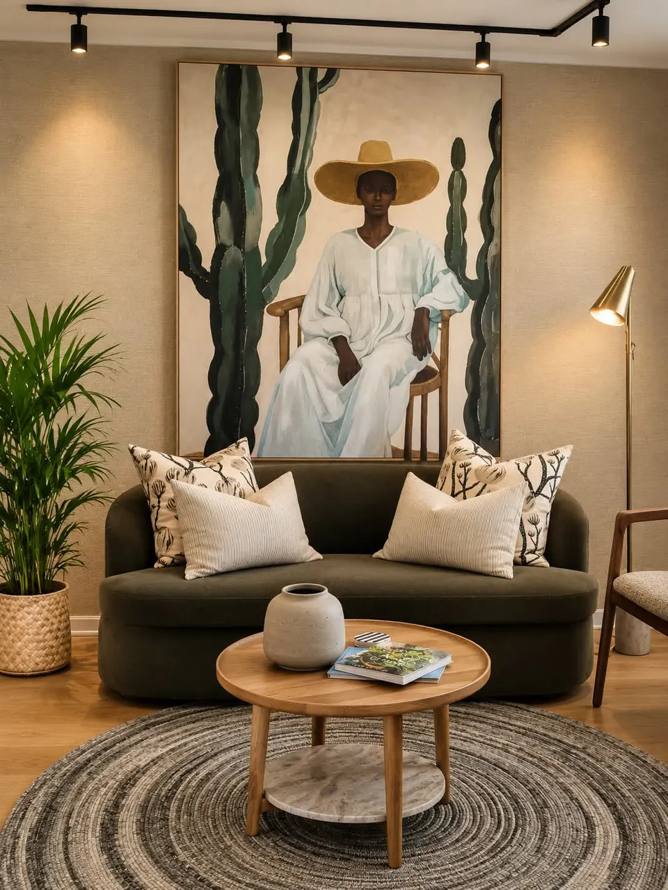 Waiting lounge at Dr Sekwati's medical practice in Mossel Bay, decorated by Blume Designs